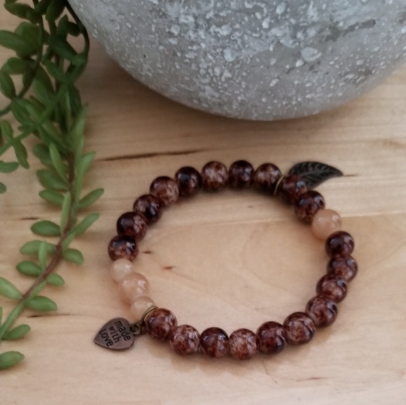 Brown beaded bracelet - Picture 4 of 4